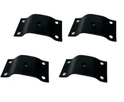 Kit Jogo 4 Chapinha Chapa Inclinada Fixação Base Metal Aço Para Inclinação Chanfrada Pé Móveis