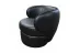 Poltrona  Porto Com Base Giratoria Couro Legitimo