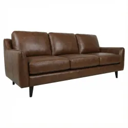 Sofá 3 Lugares Couro Natural